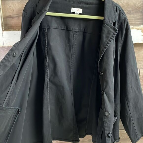 D & Co. Women’s Plus Size 3X Blazer Jacket, Black - Picture 5 of 6